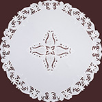 Декоративная салфетка Santalino диаметр 85 см, белый, 836-246
