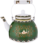 Чайник Agness эмалированный ``сура``, 2,5 л, цвет зеленый, 934-329