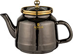Чайник Agness эмалированный, Тюдор 1,0 л, чёрный металлик, 950-263