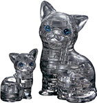 3D головоломка Crystal Puzzle Кошка Черная 90226